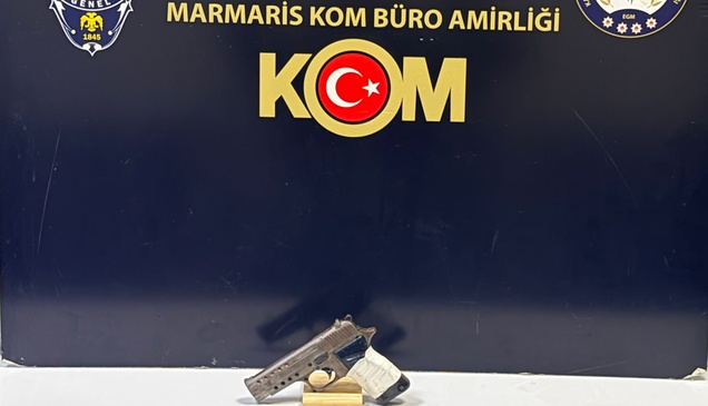Marmaris'te ruhsatsız silahla yakalanan şüpheli tutuklandı
