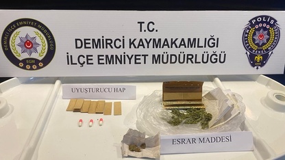 Demirci'de uyuşturucuyla yakalanan şüpheli tutuklandı