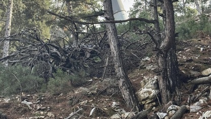 Denizli'de toprak kaymasında haberleşme kablosu zarar gören teleferik hattı kapatıldı