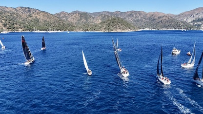 Yat yarışlarında Göcek Kış Trofesi'nin ikinci ayağı, Muğla'da başladı