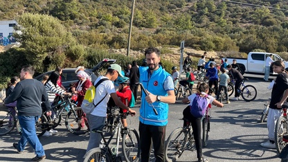 Bodrum'da pedallar cami sevgisiyle çevrildi