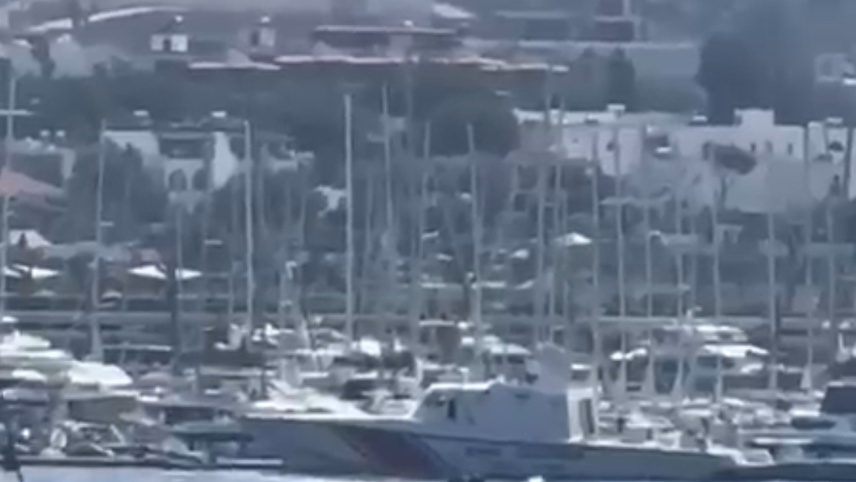 Bodrum'da motoryatta çıkan yangın söndürüldü