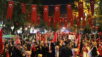 Çanakkale, Bilecik ve Kütahya'da fener alayı düzenlendi