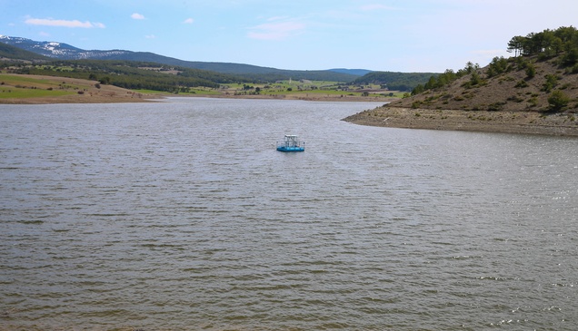 Uşak'ta geçen yaz susuz kalan Küçükler Barajı'nda doluluk 4 ayda yüzde 50'yi aştı