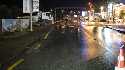 Bodrum'da içme suyu isale hattı patladı