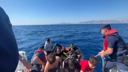 Marmaris açıklarında 22 düzensiz göçmen kurtarıldı