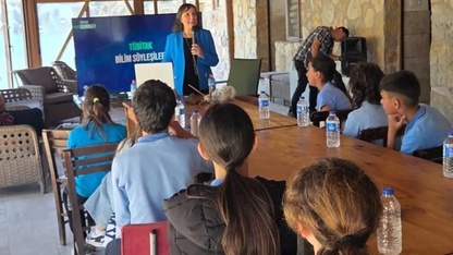 Öğrenciler Knidos antik kentinde TÜBİTAK bilim söyleşisi gerçekleştirdi