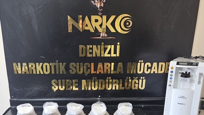 Denizli'de solunum cihazına gizlenmiş uyuşturucu ele geçirildi
