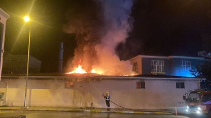 Nazilli'de okul kantininde çıkan yangın söndürüldü