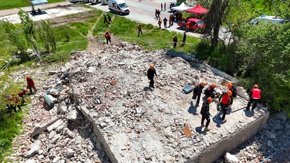Uşak'ta 5,5 büyüklüğündeki depremin tatbikatı yapıldı