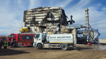 Afyonkarahisar'da elektrik üretim tesisinde çıkan yangın söndürüldü