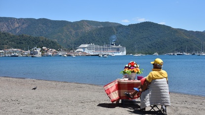 "MSC Divina" kruvaziyeri Marmaris'e 3 bin 471 yolcusuyla geldi