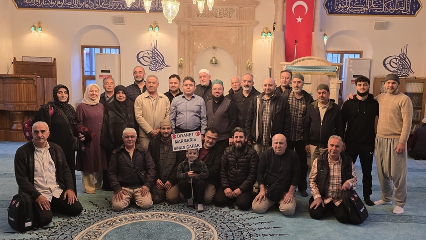 Marmaris'te şevval umresi kafilesi dualarla uğurlandı