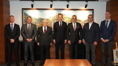 Belçika'nın Ankara Büyükelçisi Van de Velde Muğla Ticaret ve Sanayi Odasını ziyaret etti