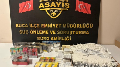 Buca'da kaçak sigara operasyonunda 2 şüpheli yakalandı