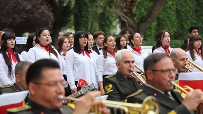 Denizli'de askeri bando lise öğrencileriyle konser verdi