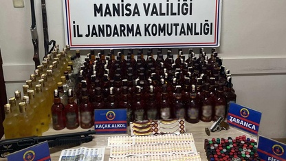 Salihli'de sahte içki operasyonunda 1 gözaltı