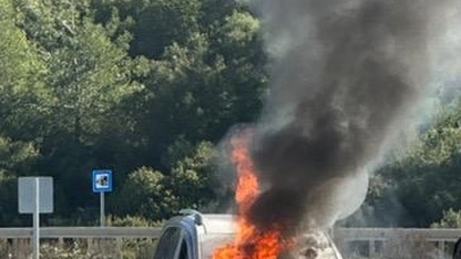 Bodrum'da hafif ticari araçta çıkan yangın hasara neden oldu