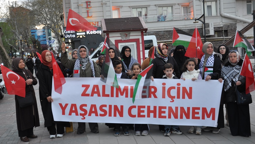 Kütahya'da İsrail'in Küresel Sumud Filosu'na saldırısı protesto edildi