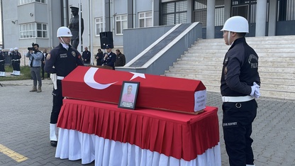 Aydın'da görev başında vefat eden polis memuru için tören düzenlendi