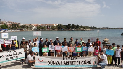 Datça'da "Sağlık için Hareket Et Günü" kapsamında yürüyüş etkinliği düzenlendi