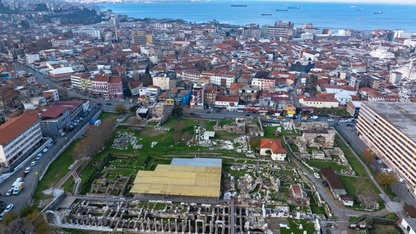 Smyrna'da kem gözlere karşı "Süleyman düğümü" motifli mozaikli oda keşfedildi