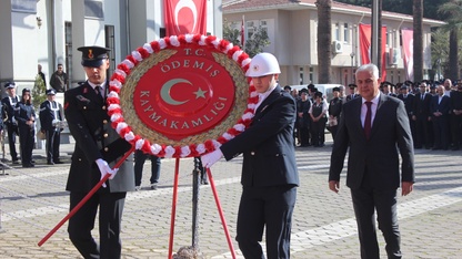 Ödemiş'te şehitler anıldı, Çanakkale Deniz Zaferi'nin yıl dönümü kutlandı