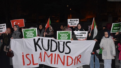 Afyonkarahisar'da İsrail'in Gazze'ye yönelik saldırıları protesto edildi