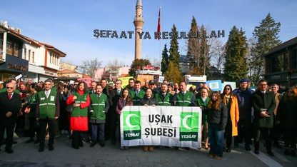 Uşak'ta Yeşilay Haftası dolayısıyla yürüyüş düzenlendi