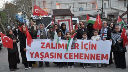 Kütahya'da İsrail'in Küresel Sumud Filosu'na saldırısı protesto edildi