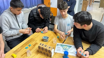 Datça'da öğrenciler atık dönüşüm projesi etkinliğinde bir araya geldi