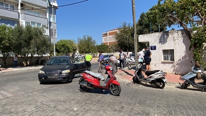 Nazilli'de otomobille çarpışan motosikletin sürücüsü yaralandı