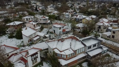 İzmir Ödemiş'te kar yağışı etkili oldu