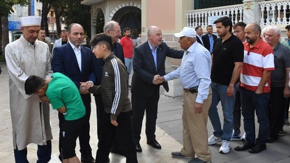 Denizli'de protokol üyeleri bayramlaştı