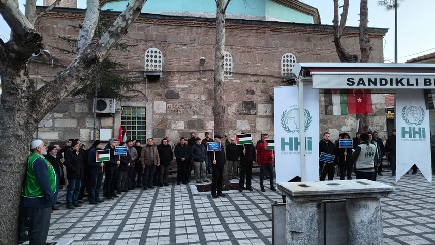Afyonkarahisar'da İsrail'in Filistinli esirlere yönelik "idam yasası" protesto edildi
