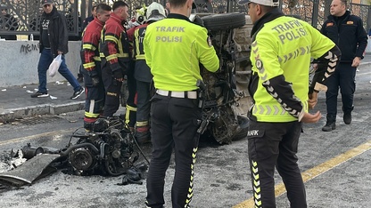 Aydın'da devrilen otomobildeki 4 kişi yaralandı