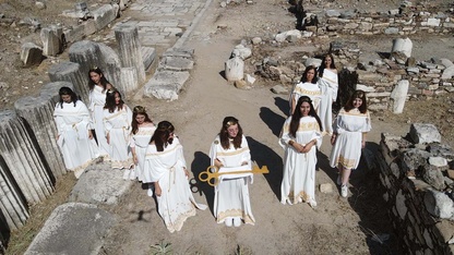 Stratonikeia Antik Kenti'nde anahtar taşıma töreni canlandırıldı