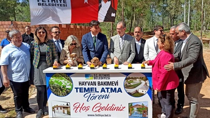 Fethiye'de hayvan geçici bakımevinin temeli atıldı