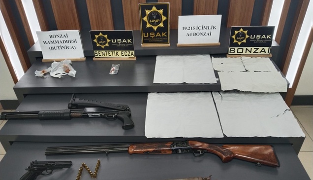 Uşak'ta uyuşturucu operasyonunda yakalanan 3 şüpheli tutuklandı