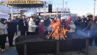 Afyonkarahisar'da "3. KaravanFest"in kamp ateşi yakıldı