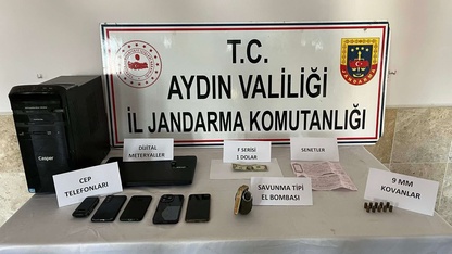 Aydın'da FETÖ şüphelisinin otomobilinde el bombası ve F serisi 1 dolar bulundu