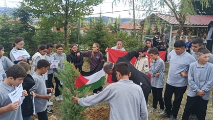 Sandıklı'da Gazze için barış bahçesi kuruldu