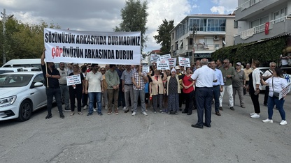 İzmir'de Harmandalı Katı Atık Düzenli Depolama Tesisi'nin kapatılmaması protesto edildi