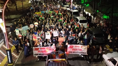 Manisa'da "Gazze Kararlılık Yürüyüşü" düzenlendi