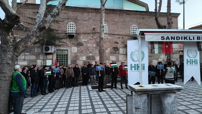 Afyonkarahisar'da İsrail'in Filistinli esirlere yönelik "idam yasası" protesto edildi