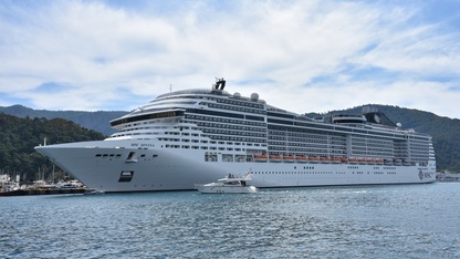 Marmaris'e "MSC Divina" kruvaziyeriyle 3 bin 585 turist geldi