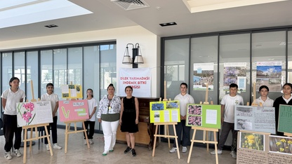 Kuşadası'nda ortaokul öğrencileri endemik bitkilerin önemine sergiyle dikkati çekti