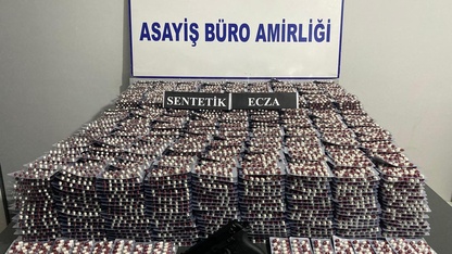 Kütahya'da 58 bin 888 sentetik ecza ele geçirildi