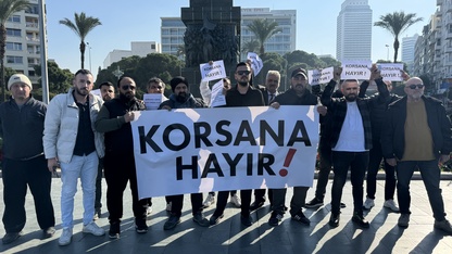 İzmir'de taksicilerden korsan taksiciliğe konvoylu tepki