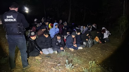 Fethiye'de bir koyda 58 düzensiz göçmen yakalandı